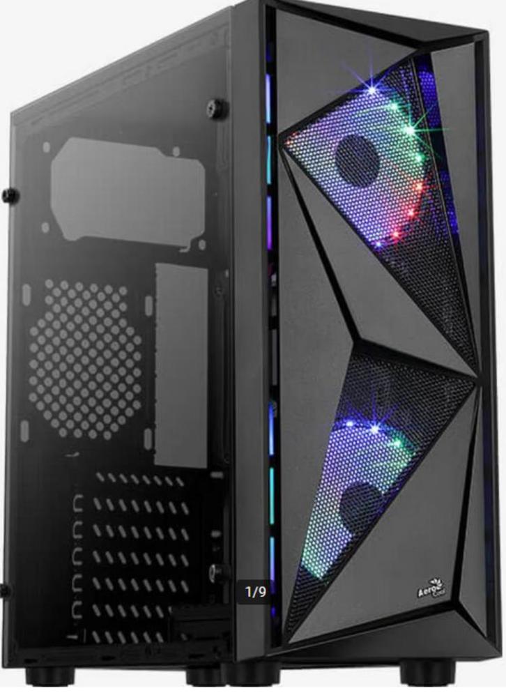 Desktop voor gaming Aero Cool PC, Computers en Software, Desktop Pc's, Nieuw, 3 tot 4 Ghz, SSD, 16 GB, Met videokaart, Gaming