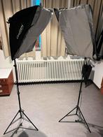 2 x softbox with 2 x regulated bulbs, Audio, Tv en Foto, Fotografie | Fotostudio en Toebehoren, Ophalen of Verzenden, Zo goed als nieuw