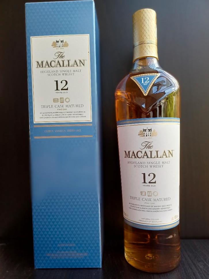 Macallan 12 years Triple Cask Matured, Collections, Vins, Neuf, Autres types, Enlèvement ou Envoi