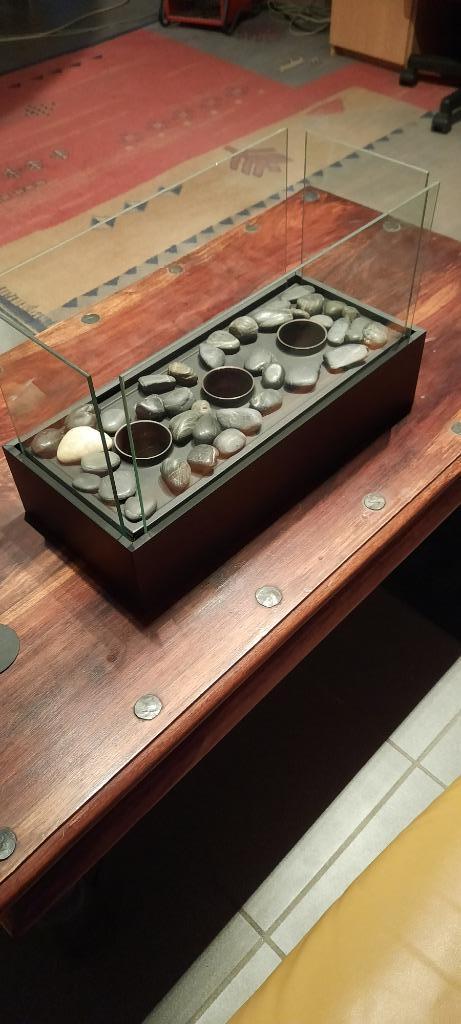 Lampe de table à bio alcool, Huis en Inrichting, Lampen | Tafellampen, Nieuw, Glas, Metaal, Ophalen