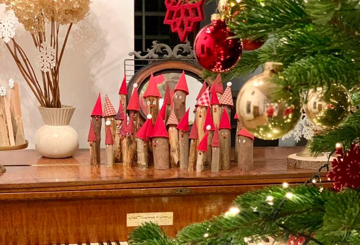 Houten kerstelf van 15 tot 30 cm, Hobby en Vrije tijd, Feestartikelen, Nieuw, Versiering, Ophalen of Verzenden