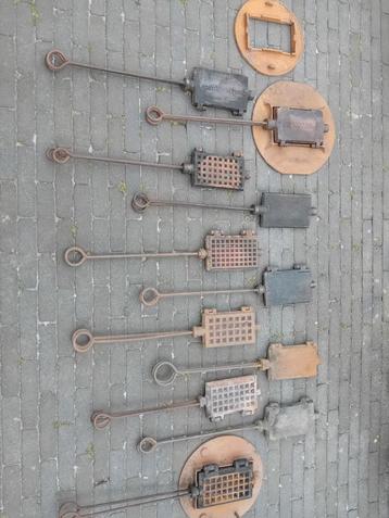 Bbq  ,wafelijzers , antieke wafelijzers,  antiek wafelijzer, Enlèvement ou Envoi