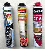 Mousse isolante PUR aérosols, mousse à canon en polyuréthane, Neuf, Mousse rigide (PIR), Moins de 4 cm, Moins de 5 m²