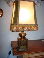 Lampe Vintage Bronze Parchemin Fonctionne Haut 51 cm, Antiquités & Art, Enlèvement ou Envoi