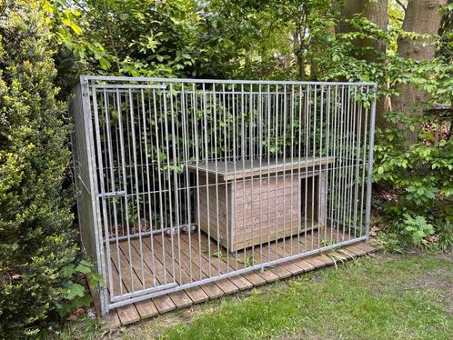 Gegalvaniseerde kennelpanelen/ hondenhok, Dieren en Toebehoren, Hondenhokken, Zo goed als nieuw, Hondenhok, 100 cm of meer, 110 cm of meer