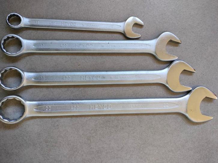 Heyco type 400 lot van 4 steekringsleutels, Auto diversen, Autogereedschap, Zo goed als nieuw, Ophalen of Verzenden