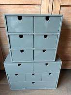 Geverfde houten mini ladenkastjes, Huis en Inrichting, Kasten | Ladekasten, Ophalen, Zo goed als nieuw