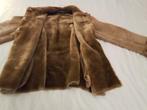 Warme daimjas gevoerd met pels, Kleding | Dames, Ophalen, Zo goed als nieuw, Maat 42/44 (L)