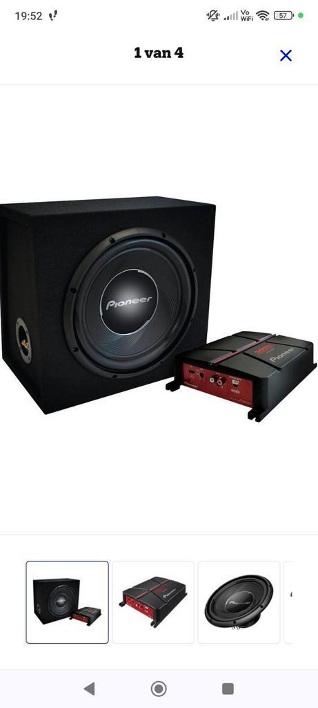 Pioneer Subwoofer + versterker te koop, Auto diversen, Autospeakers, Zo goed als nieuw, Ophalen
