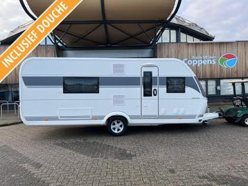 Hobby Prestige 560 WFU 2024 DOUCHE + RUIM!, Caravans en Kamperen, Rondzit, Schokbreker, 5 tot 6 meter, 1250 - 1500 kg