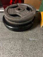 Set haltergewichten + halterstang, Sport en Fitness, Ophalen, Gebruikt, Halterset