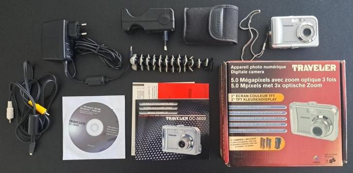Traveler DC-5600 met accessoires in originele verpakking, Audio, Tv en Foto, Fotocamera's Digitaal, Gebruikt, Overige Merken, Minder dan 4 keer