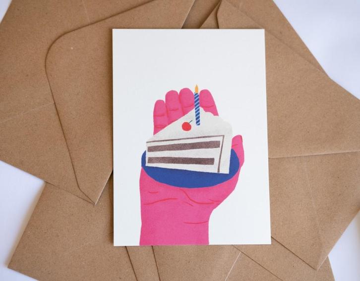 Verjaardagskaart A6 (10.5 x 14.85 cm), Hobby en Vrije tijd, Kaarten | Zelf maken, Nieuw, Blanco kaart of Basiskaart, Overige thema's