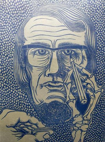 1978 - Surealisme/gesigneerde linosnede (GROOT FORMAAT) beschikbaar voor biedingen