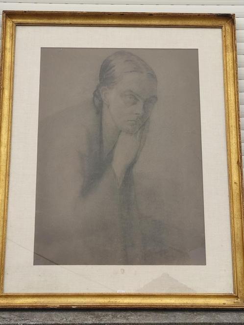 Dessin l attende signe pierre paulus, Antiek en Kunst, Kunst | Tekeningen en Fotografie, Ophalen