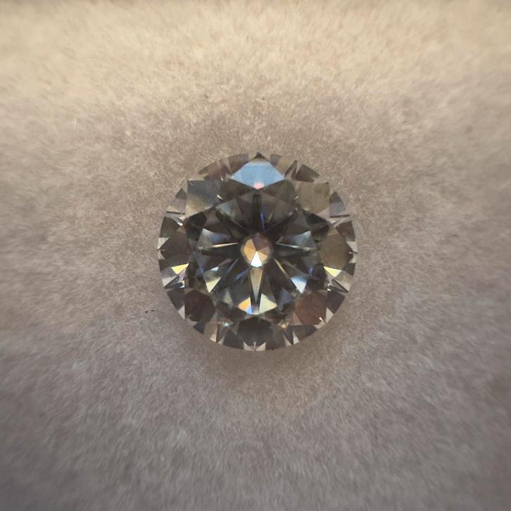 1.00 kt Moissaniet – Rond – GRA, Bijoux, Sacs & Beauté, Piercings, Comme neuf, Enlèvement ou Envoi