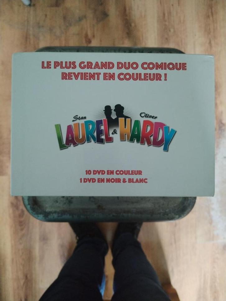 Laurel en Hardy – box 11 DVDs (Franse uitgave met Engelse au, Cd's en Dvd's, Dvd's | Komedie, Zo goed als nieuw, Boxset, Alle leeftijden
