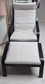 Fauteuil Ikea Poang et repose pieds, Maison & Meubles, Enlèvement, Utilisé