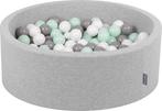 KiddyMoon ballenbad - 300 ballen wit/grijs/mint, Ophalen, Zo goed als nieuw