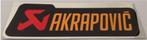 Akrapovic sticker hittebestendig #3, Motoren, Verzenden