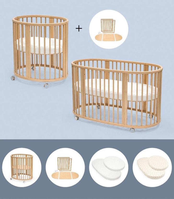 Stokke Sleepi Mini V2 + uitbreidingsset (wit), Kinderen en Baby's, Babyparken, Zo goed als nieuw, Ophalen