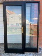 Meranti deur met vast paneel, Doe-het-zelf en Bouw, Ophalen, Zo goed als nieuw