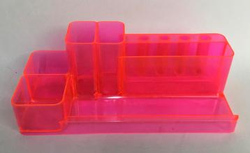 Vintage design fluo roze bureau organiser West Duitsland beschikbaar voor biedingen