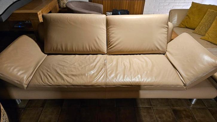 Leder 3zit van Koinor, Huis en Inrichting, Zetels | Zetels, Gebruikt, 200 tot 250 cm, 75 tot 100 cm, Leer, Ophalen