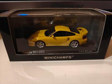 Minichamps Porsche 911 996 GT2 vitesse jaune 1/43 disponible aux enchères