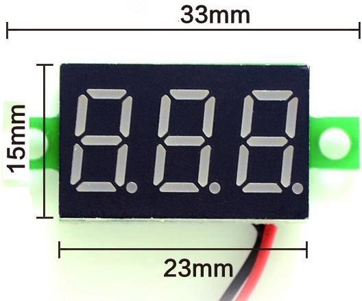 Digitale LED Spanningsmeter Voltmeter DC 2,5 V-32 V (inbouw), Hobby en Vrije tijd, Elektronica-componenten, Nieuw, Ophalen of Verzenden