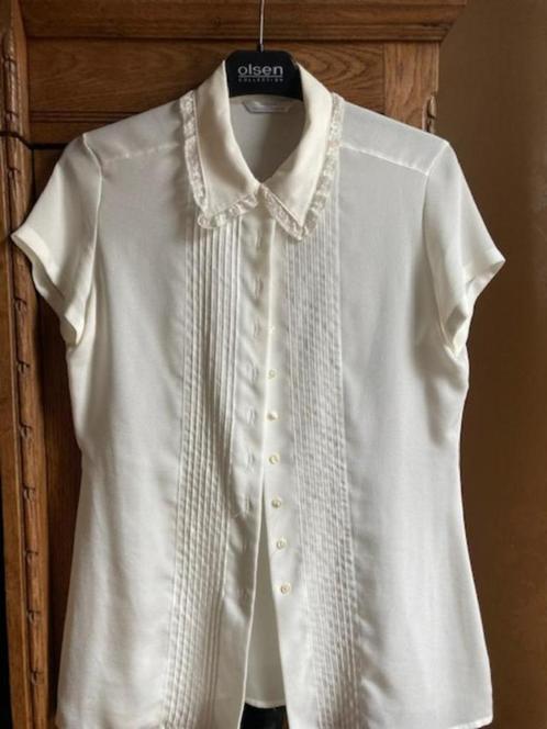 Fijne zomerse blouse met korte mouwen, Kleding | Dames, Blouses en Tunieken, Zo goed als nieuw, Maat 38/40 (M), Wit, Ophalen of Verzenden