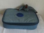 Kipling gd pennenetui „100 pennen” 2 kleuren blauw „faded”, Ophalen of Verzenden, Gebruikt