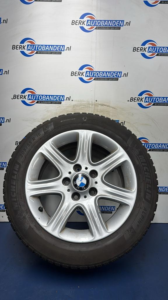 Originele 16 inch winterset BMW 5x120 72.5 ET40 7J met 205/5, Auto-onderdelen, Banden en Velgen, Banden en Velgen, Winterbanden