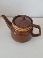 théière marron rétro, Maison & Meubles, Enlèvement ou Envoi, Poterie, Comme neuf, Autres types
