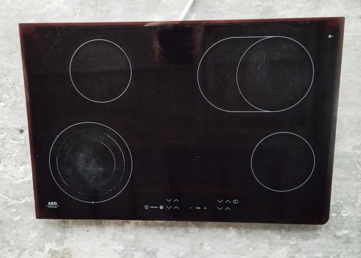 Propere vitrokeramische kookplaat AEG 55 HBD 56 AO, Elektronische apparatuur, Kookplaten, Gebruikt, Inbouw, Keramisch, 5 kookzones of meer