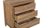 teak ladekast 80x40x85, 3 ou 4 tiroirs, 25 à 50 cm, Teck, 50 à 100 cm