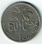 50 centiemen Belgisch Congo 1922 VL, Postzegels en Munten, Munten | Afrika, Losse munt, Overige landen, Verzenden