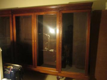 vitrine, Avec porte(s), 25 à 50 cm, 200 cm ou plus, Cerisier