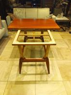 Bijzondere vintage 4 in 1 tafel Sapelli hout, Ophalen, Gebruikt, 100 tot 150 cm, 50 tot 75 cm