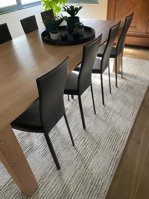 8 stoelen Cattelan Nina, Huis en Inrichting, Stoelen, Zo goed als nieuw, Vijf, Zes of meer stoelen, Leer, Grijs, Ophalen