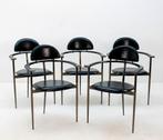 Arrben “Stiletto” Design Stoelen - Leer & Chroom - set of 6, Autres couleurs, Enlèvement, Italiaans, Cuir