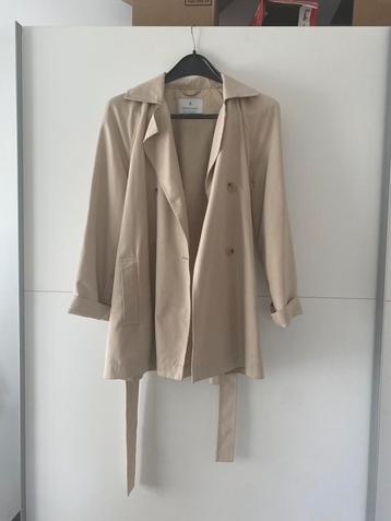 Stradivarius trenchcoat smal, Kleding | Dames, Beige, Ophalen of Verzenden, Zo goed als nieuw, Maat 36 (S)