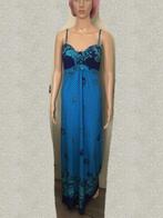 Maxi robe avec un bel imprimé (taille XS/S), Comme neuf, Taille 34 (XS) ou plus petite, Bleu, Sous le genou