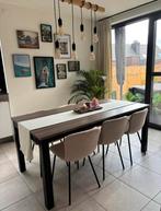 Stevige moderne eettafel, Huis en Inrichting, Ophalen, 50 tot 100 cm, Vijf personen of meer, Metaal