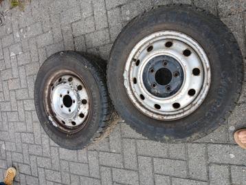 4 velgen Renault Master met nog goede banden 225/65 R16  beschikbaar voor biedingen