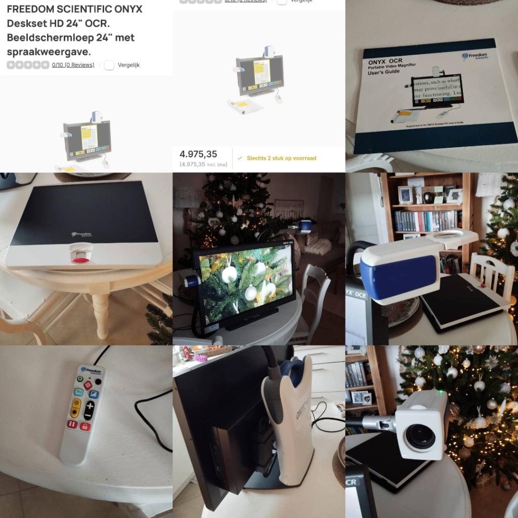 DE Freedom Scientific ONYX Deskset HD 24"  BEELDSCHERMLOEP, Ophalen, Zo goed als nieuw, Vergrootglas of Loep