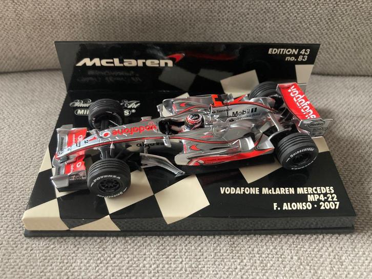 Fernando Alonso 1:43 2007 Mclaren Mercedes MP4-22 F1, Verzamelen, Automerken, Motoren en Formule 1, Nieuw, Formule 1, Ophalen of Verzenden