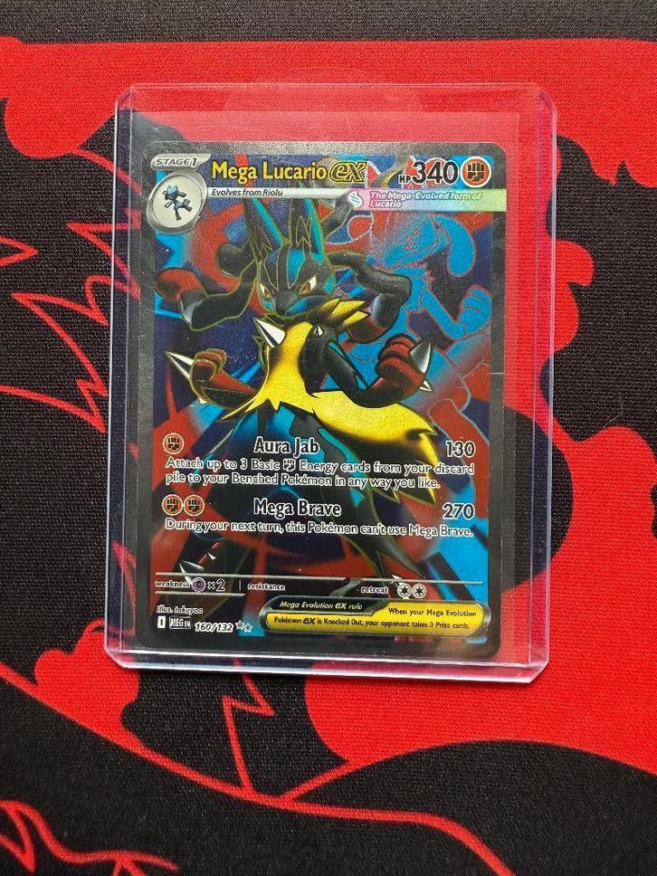 Pokémon Mega Lucario ex (MEG 160) Mega Evolution, Hobby en Vrije tijd, Verzamelkaartspellen | Pokémon, Zo goed als nieuw, Losse kaart