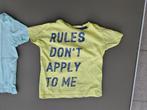 geel t-shirt Rules Don't Apply To Me, Fagottino, 92, Enfants & Bébés, Vêtements enfant | Taille 92, Comme neuf, Enlèvement ou Envoi