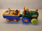 Muzikale tractor groen met dieren en geluid, Kinderen en Baby's, Ophalen, Zo goed als nieuw, Auto of Voertuig, Met geluid